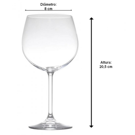 Taca Avulsa 570ml Para Gin De Cristal Ecológico Gastro Colibri